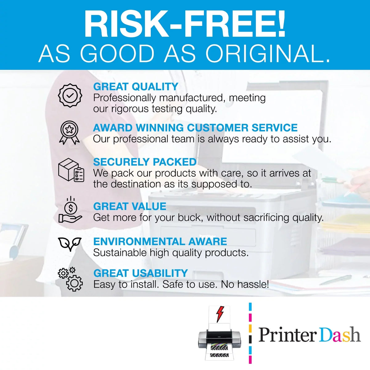 PrinterDash Pack (C13T157CMYLCLM) Inkjet R3000 for Combo (NO. Stylus 157) Photo Replacement (C/M/Y/LC/LM)