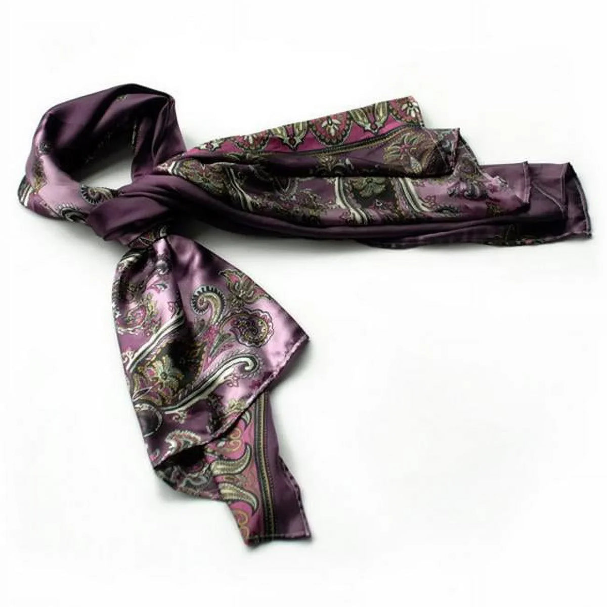 Revitalized Patterns Scarf/Wrap/ShawlSmall Blancho Paisley Purple Silk Soft design