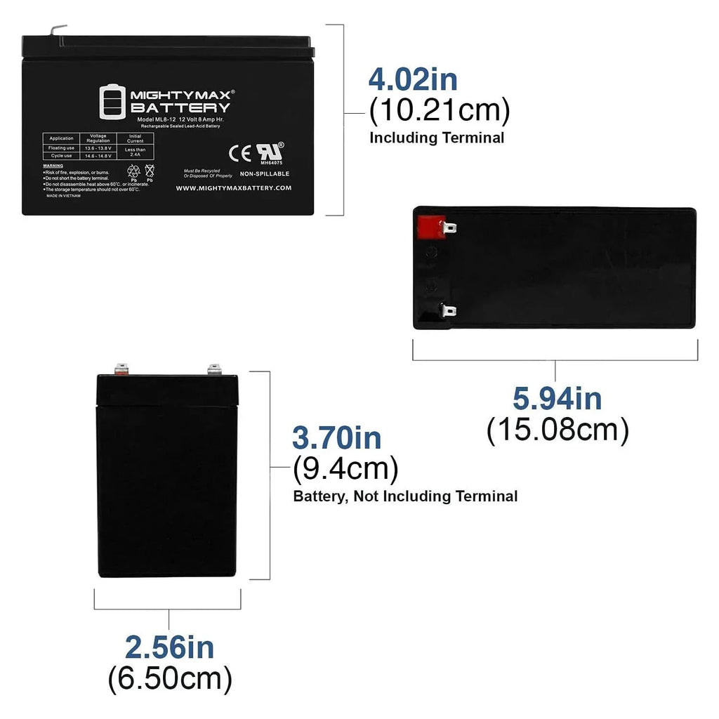 Sea 12V - Doo Battery Scooter ZS06 SLA Sea Replacement Pack for 4 8Ah