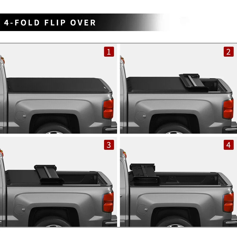 5.7 2020 for 2019 2022 Soft Truck 2023 2021 ft Tonneau Ledkingdomus Fold Cover Bed Quad Dodge Ram 1500
