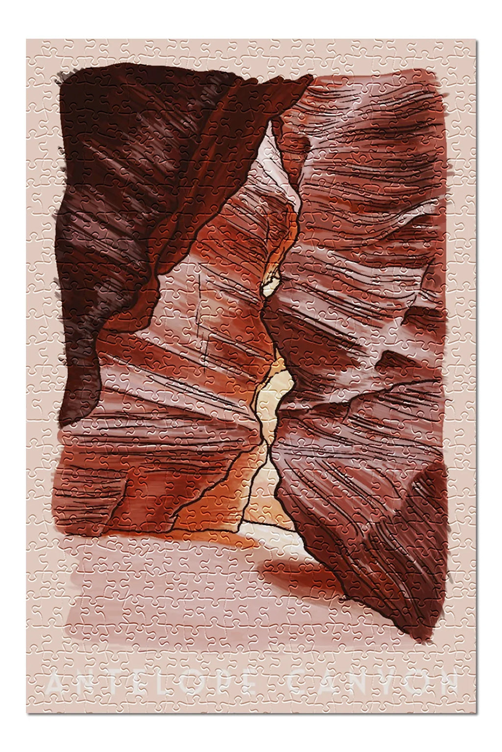 for Antelope Made inches, Jigsaw Piece Puzzle Premium in and Family, Adults Canyon (19x27 Arizona, USA) 500