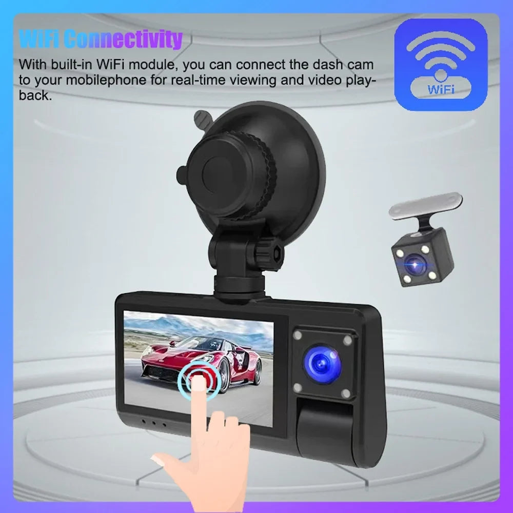 Cam, Auto Clear for OWSOO Safety Touched Rearview Dash Screen Angle, Video Driving Wide Mirror with Car Recorder Recording