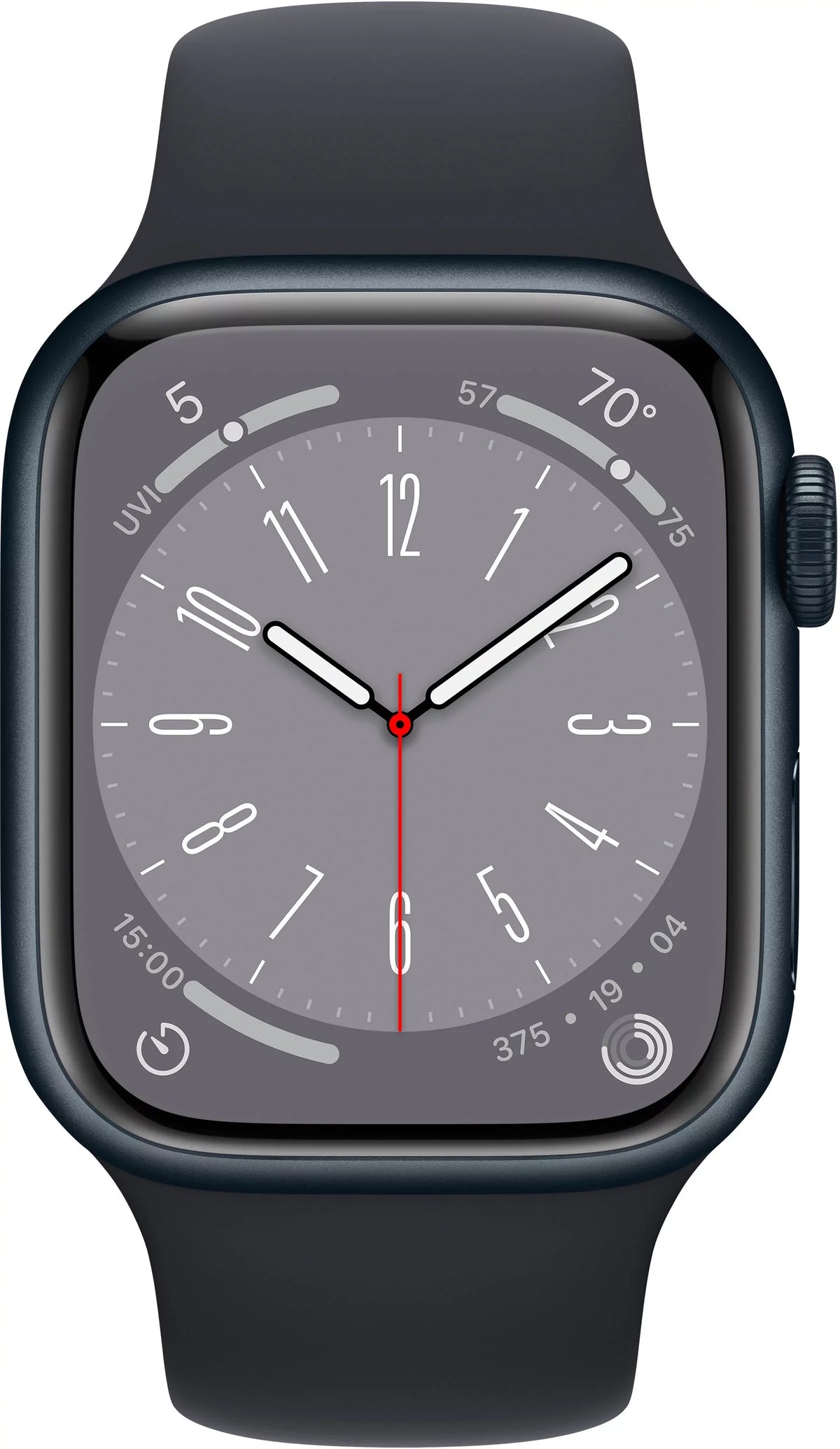 Restored 8 Midnight Aluminum Watch (Refurbished) Midnight 41mm Series 8 Gen - MNPC3LL/A Band Sport