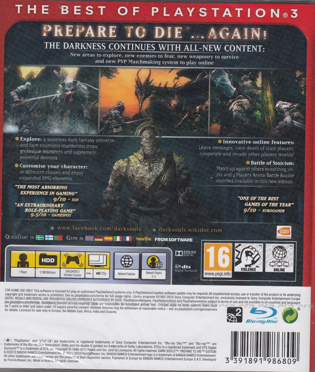 PS3 NewFactory Die Sealed PlayStation Souls Dark 3 to Brand Prepare Edition