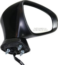 Compatible Mirror Kool-Vue CT200h Black Side Heated Lexus Light Passenger Textured In-housing Right With 2014-2017 Signal