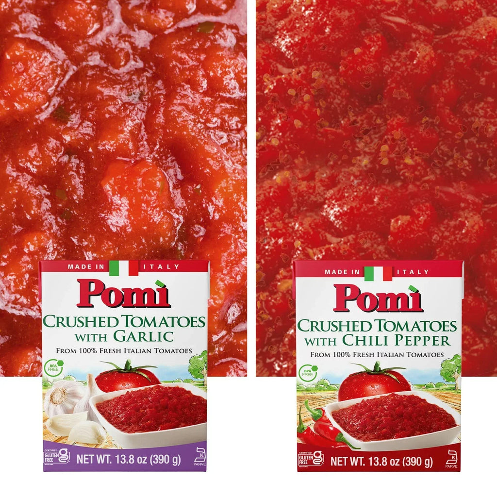 (Pack 12) 13.8oz Crushed Pomì with Chili Pepper Tomatoes of -