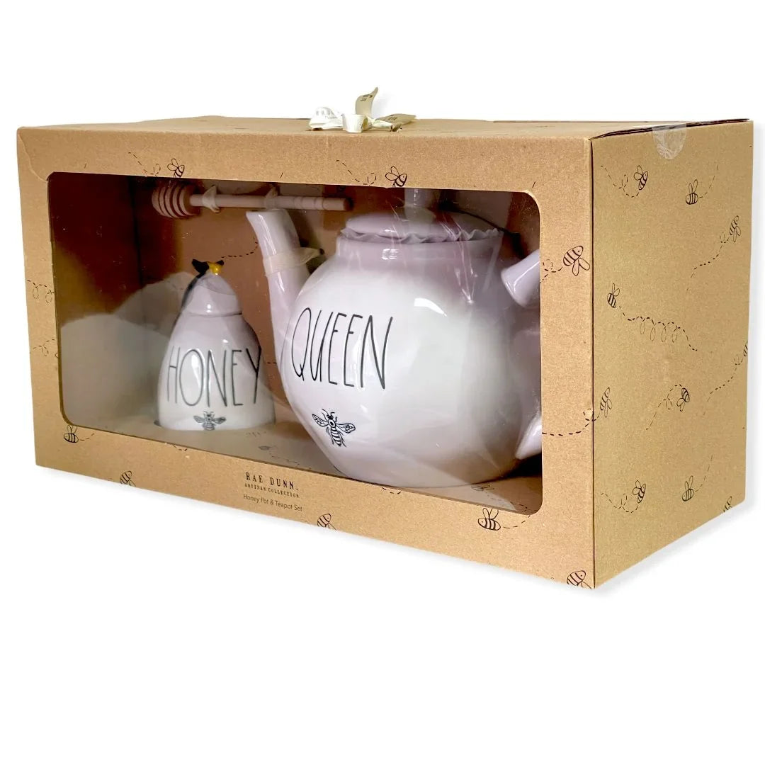 Rae Dunn Pot 11.5 Queen Jar Set Teapot oz and 59.2 Gift Honey By Magenta oz