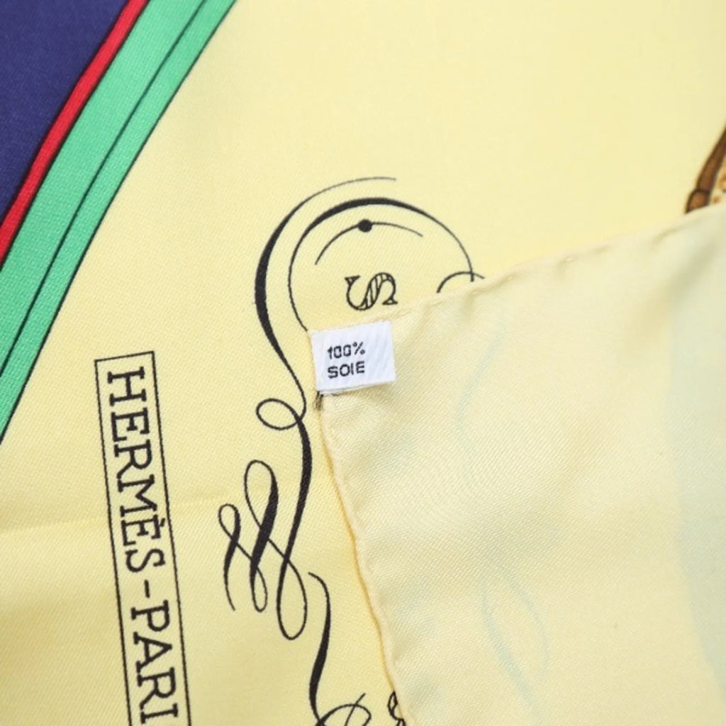 Yellow Carre90 HERMES (Good) Hermes Pre-Owned SPRINGS Scarf