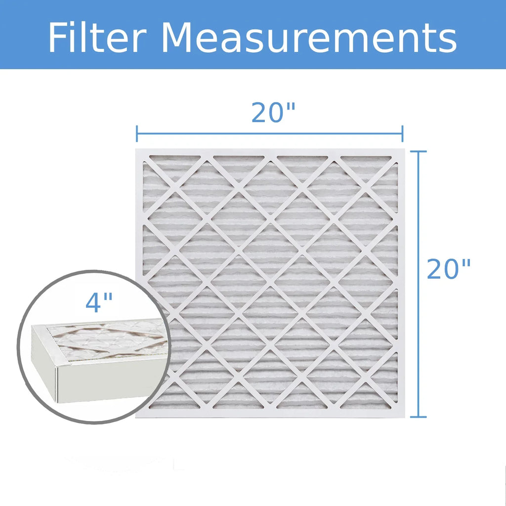 Pack) (3 Filter, 8, Pleated 20x20x4, MERV Surface Purolator Extended Hi-E Air Mechanical 40