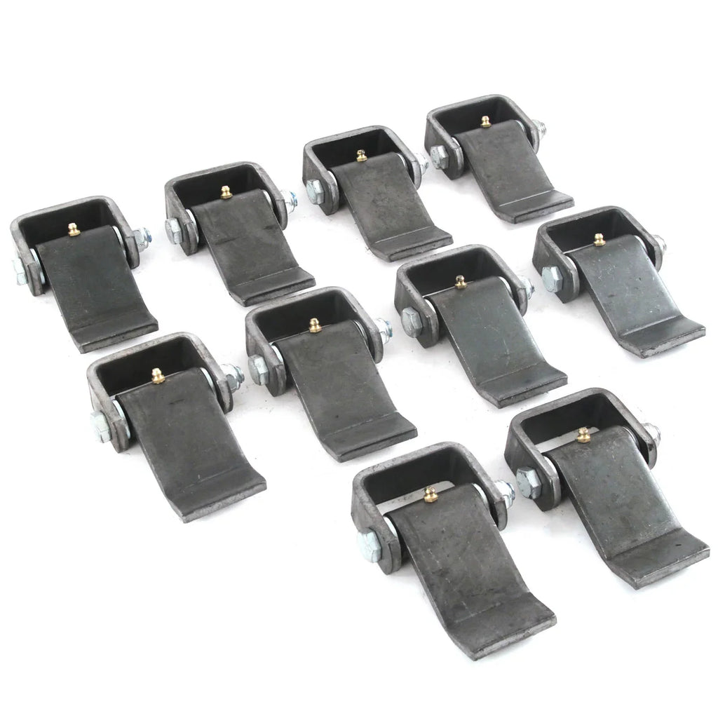Short Weld-on Red design Hinge Grease Qty Hound 10 Body Greaseable Strap Hinge Trailer Leaf Heavy Gate Truck Steel Door Zerk Auto with Fitting Duty
