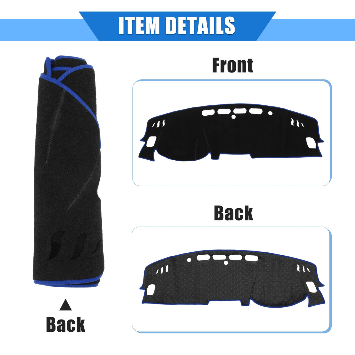 2017-2020 Center Unique Console Protective Nissan Dashboard Bargains Blue Polyester Cover Car for Kicks Compatible