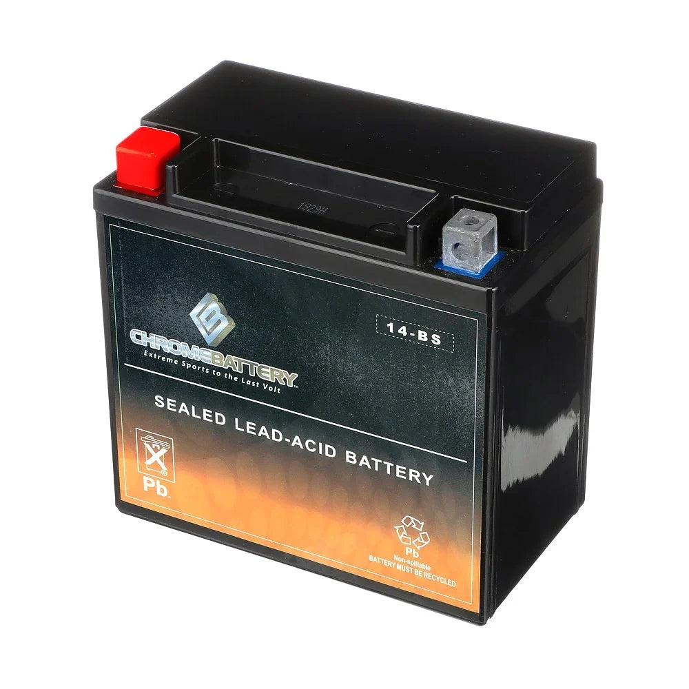 Battery Battery (14-BS Vt1100c, Shadow Ah, T for 2003 Chrome 1100cc YTX14-BS 200 (spirit, Honda 12 A. E. Tourer) Motorcycle CCA) C3, Aero, Volt,12 C.