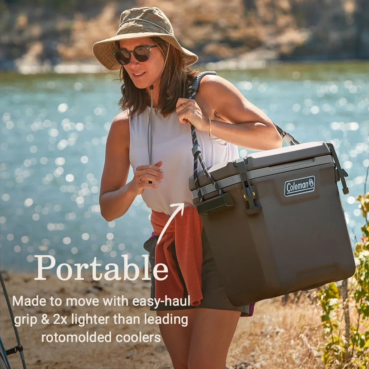 High Coleman Ice x'13.25" Cooler, Convoy Chest Series x Hard 28qt 17.75"' Performance 19.5" Brown,