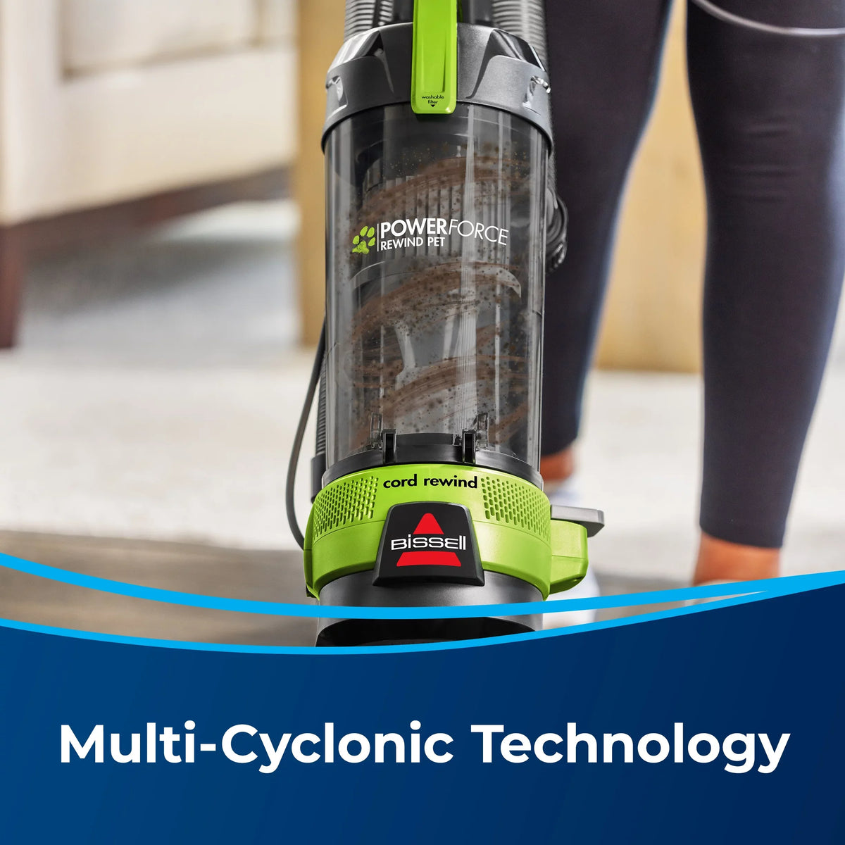 Turbo PowerForce BISSELL Helix Pet Rewind Upright Vacuum 3333