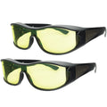 Glasses, Vision BattleVision Driving Wraparounds Green Night AS-SEEN-ON-TV Night