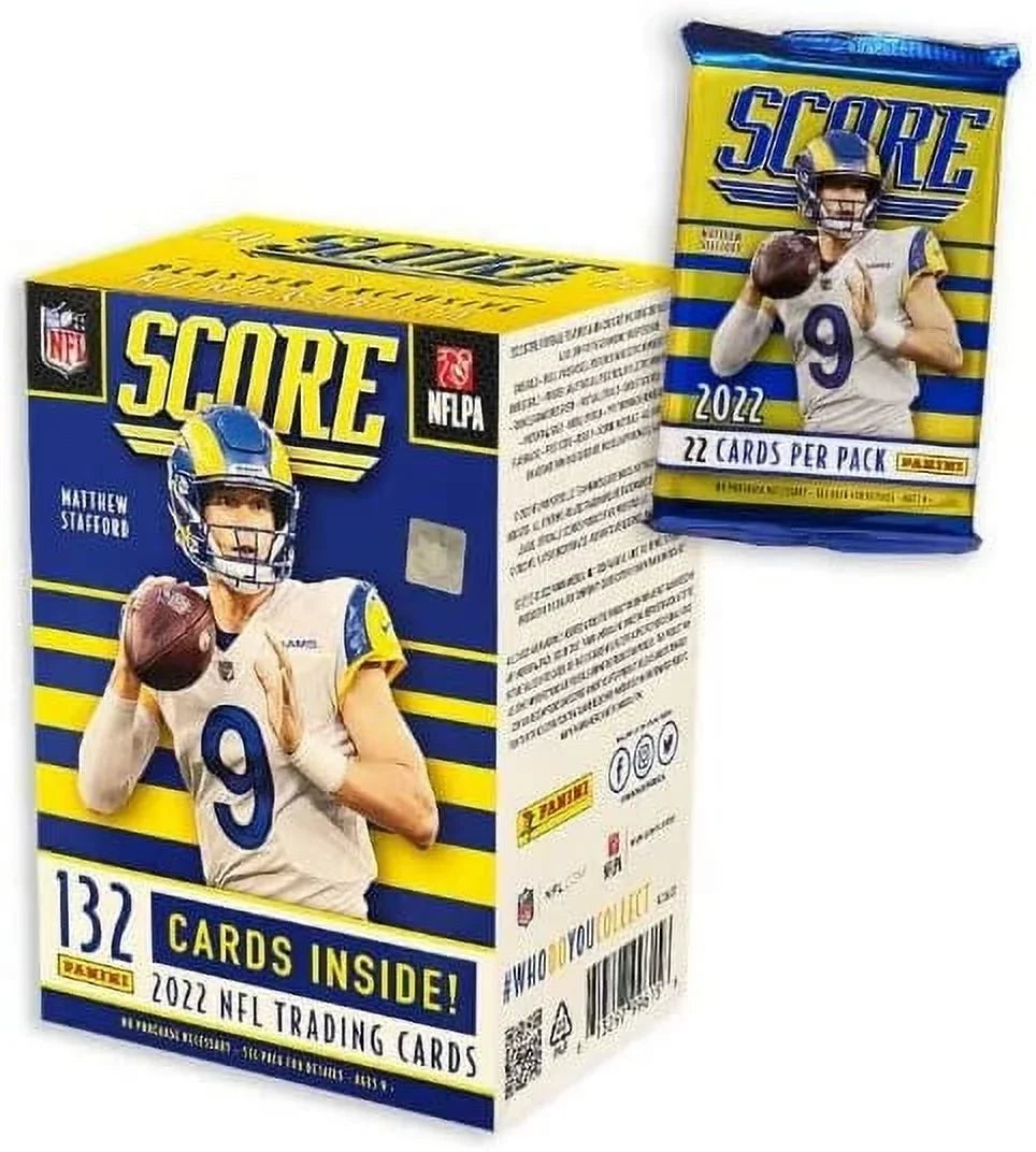 (11 NFL Panini Score Trading Packs) Card Football BLASTER Box 2022