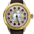 Women's Belt Fendi Enamel Black Colors FENDI SS Watch Spinel 3 New) Shell Eye Shine (Like Clock Topaz Fashionable Brown Quartz Pre-Owned