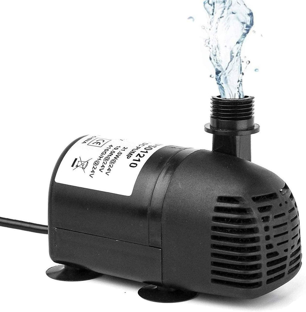 Brushless 12V Fountain, Fish for DC 24V 410GPH, 410GpH Aquarium 1 - Submersible Pond, and Pump, Solar liquid Pack