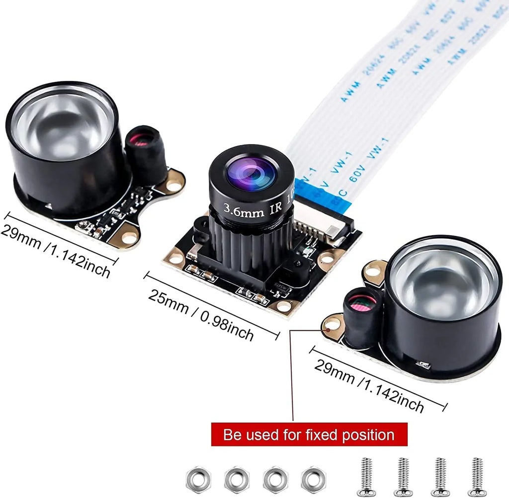 Compatible 4 Video OV5647 5MP Night Camera 1080p Camera Adjustable-Focus Module Vision Pi Raspberry Webcam