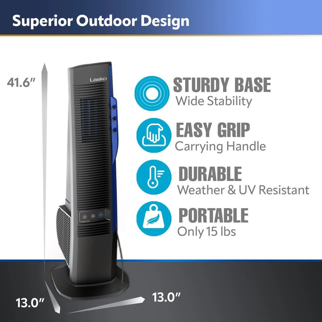 42” 4 Misto Speeds, Power Foot Black Misting 10 with Lasko Fan exterior YF300, Cord, Tower