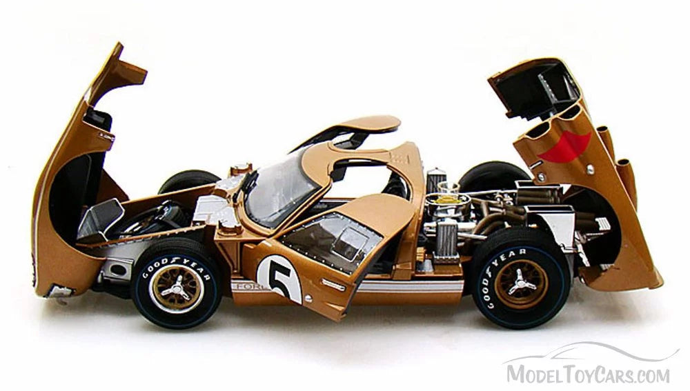 '- Car II 1966 - Toy GT-40 Model 1/18 Scale Diecast SC403 Shelby #5, Gold MK