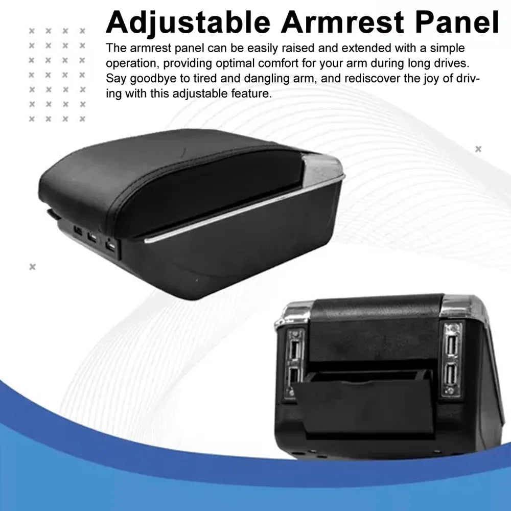 7 USB USB Cup Nebublu Leather Cushion Leather Rest Rest Cushion Universal Box 7 box,Box Armrest accessories: Cushion Universal 7 Car Car armrest Rest Universal