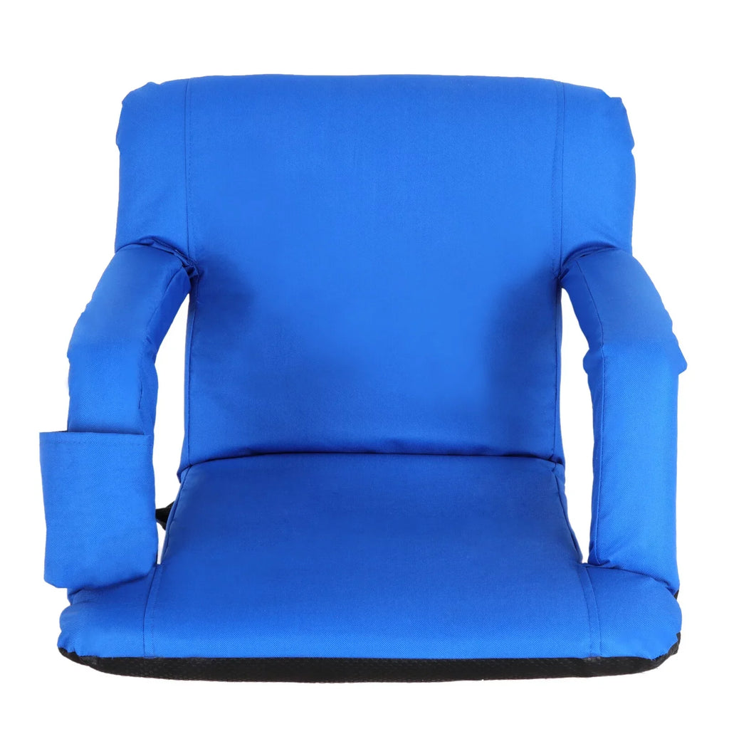 Padded Cushion Seat Bleacher, Chair HomGarden Folding Blue Portable Stadium