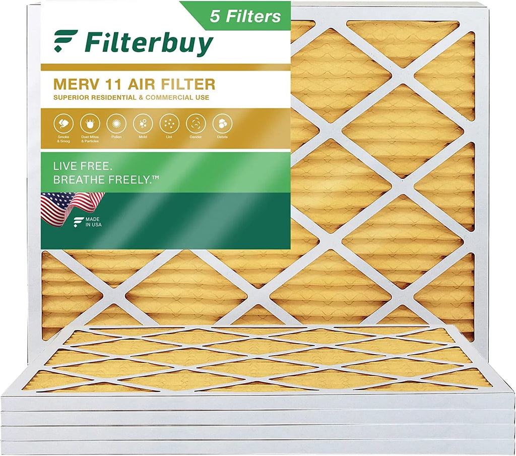 MERV HVAC Filters Furnace Pleated Filterbuy 16x21x1 AC 11 Air (5-Pack)