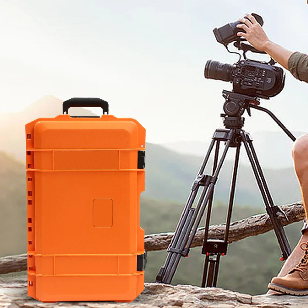 Camera Protective W/Customizable 22-Inch Waterproof Camera Box IP67 Case Multi-Purpose Case Foam