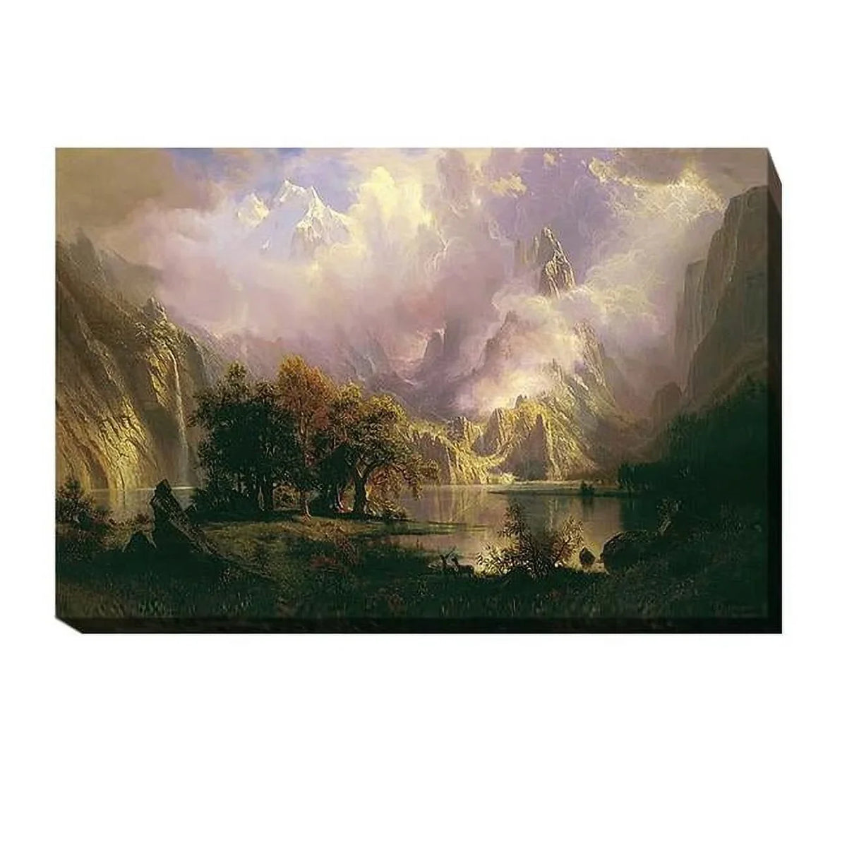 12 x Premium 18 - Gallery-Wrapped x Bierstadt by Mountain in. Rocky Giclee Canvas Landscape 1.5 Albert