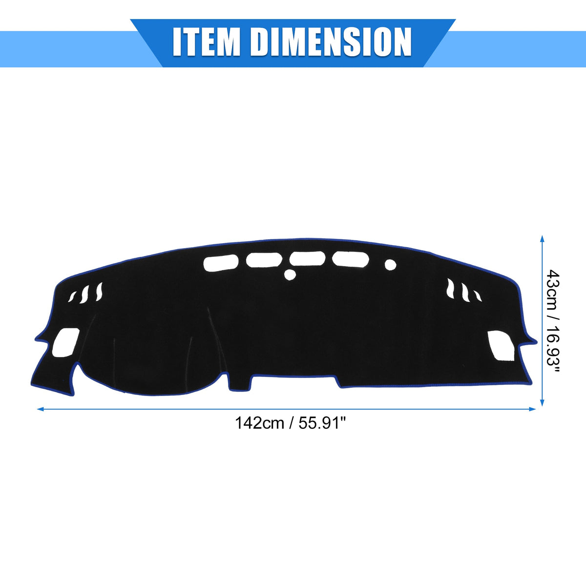 2017-2020 Center Unique Console Protective Nissan Dashboard Bargains Blue Polyester Cover Car for Kicks Compatible
