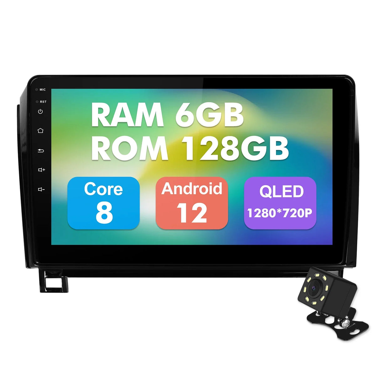 10.1 Camera Car Car Backup for with Radio Touchscreen inches Auto Android Sequoia IPS Android 12 Screen Tundra & & Carplay 2008-2018 2007-2013 Support Stereo 6+128G
