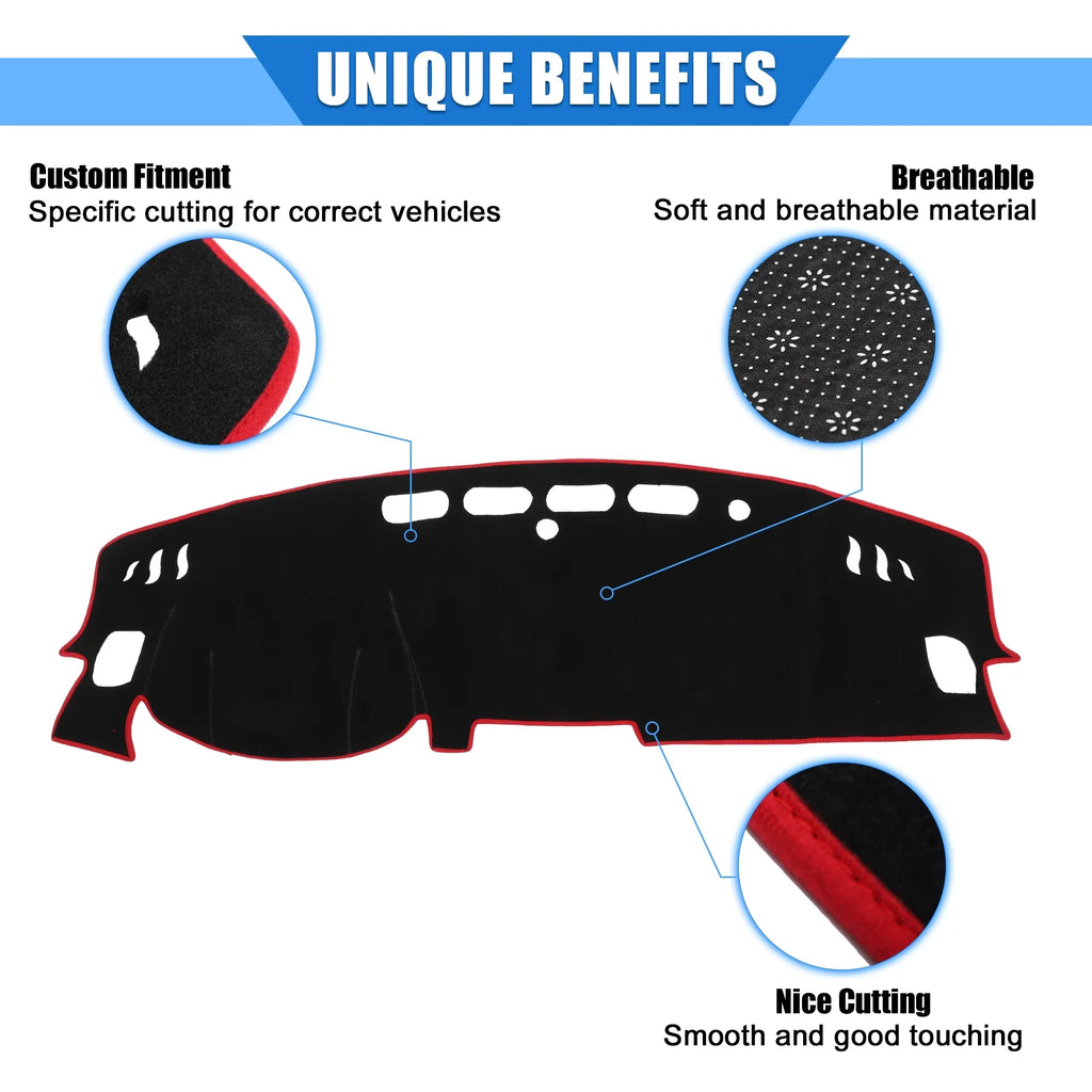Dashboard Protective Polyester 2019-2020 Compatible Nissan Car for Unique Cover Center Red Bargains Altima Console
