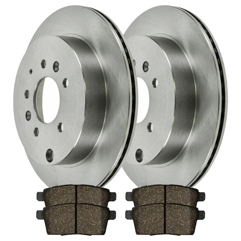 Brake Replacement 2009 Kit Rear and 2008 Mazda 2010 Side 2007 2.5L AWD and Pads for 2011 2012 Ceramic Passenger FWD Rotors Driver AutoShack CX-7 2.3L