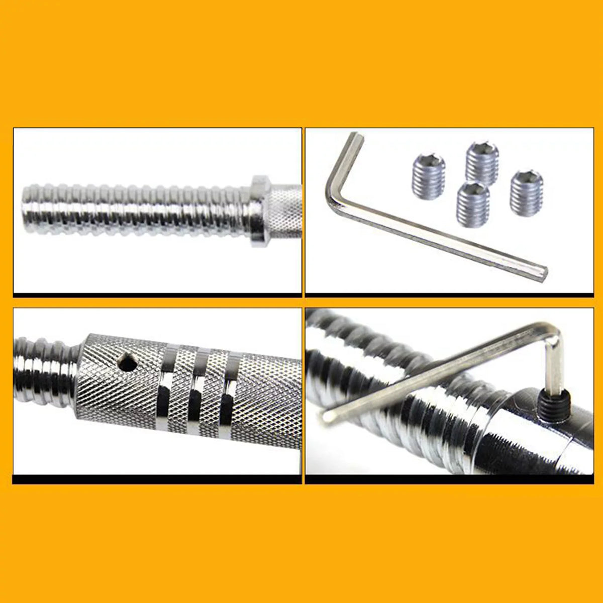 Dumbbell Joiner for Rod Extension Pole 25~28mm Bar 40cm Extender Coupler