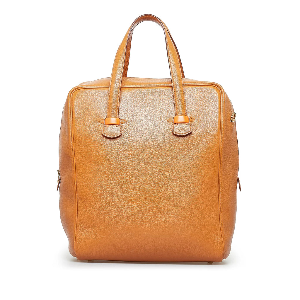 Calf Leather Hermès Unisex Tote Galop Pre-Owned Bag Authenticated Brown (Good)