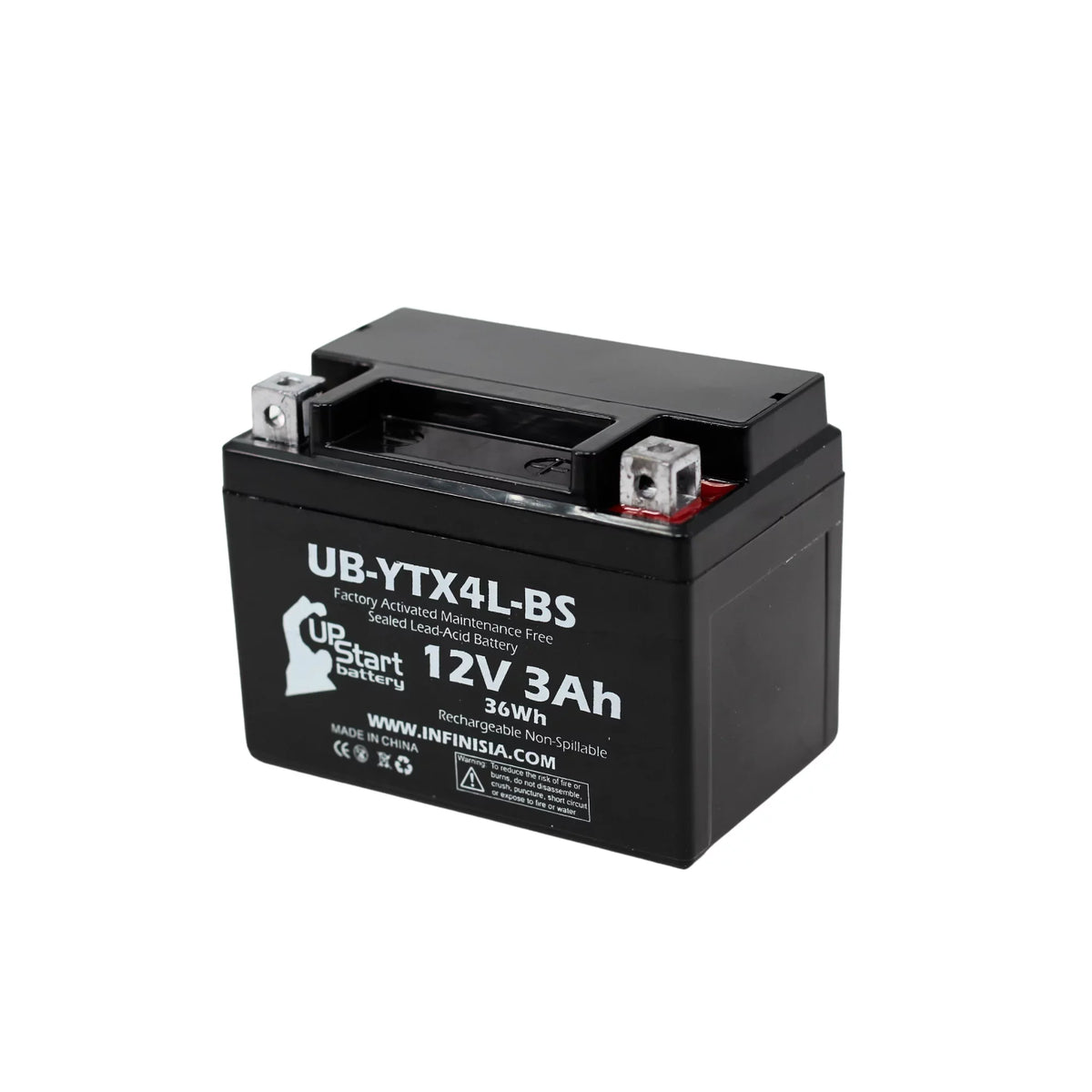 Bombardier 3Ah, ATV 12V, Free, 2002 (Can-Am) Factory - UB-YTX4L-BS Maintenance Activated, DS50, 50CC Battery Replacement Quest