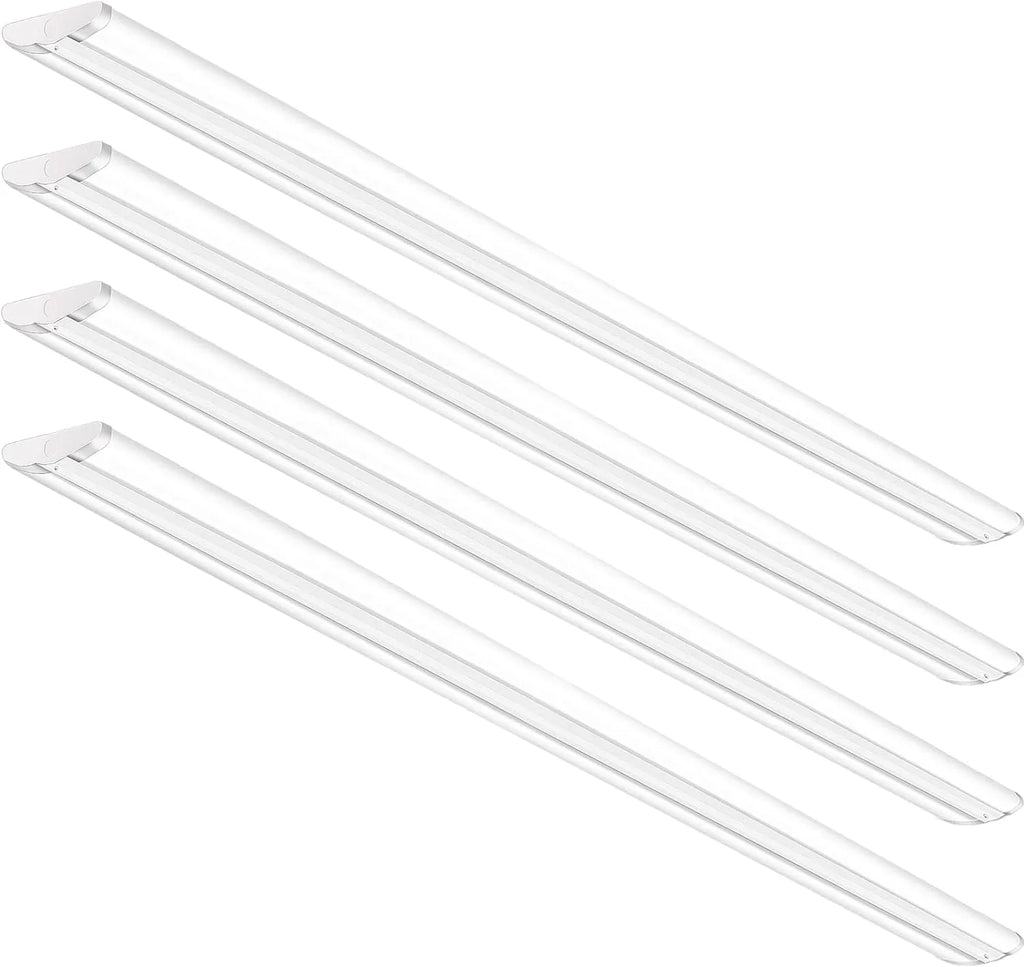 8 Lights, Office 12500LM, 110W Equiv.], Compact Strip for Garage Commercial Shop 8FT Warehouse, LED Slim 5000K, QCAI LED Foot [6-lamp Pack T8 Flush Wraparound Ultra 4 Light Grade Mount Fluorescent