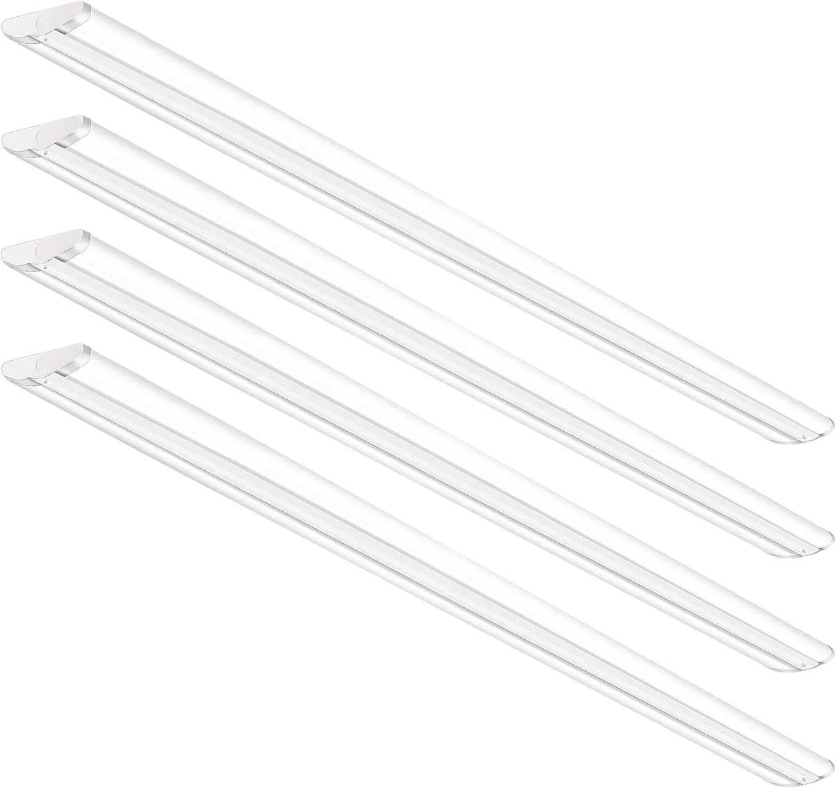 8 Lights, Office 12500LM, 110W Equiv.], Compact Strip for Garage Commercial Shop 8FT Warehouse, LED Slim 5000K, QCAI LED Foot [6-lamp Pack T8 Flush Wraparound Ultra 4 Light Grade Mount Fluorescent