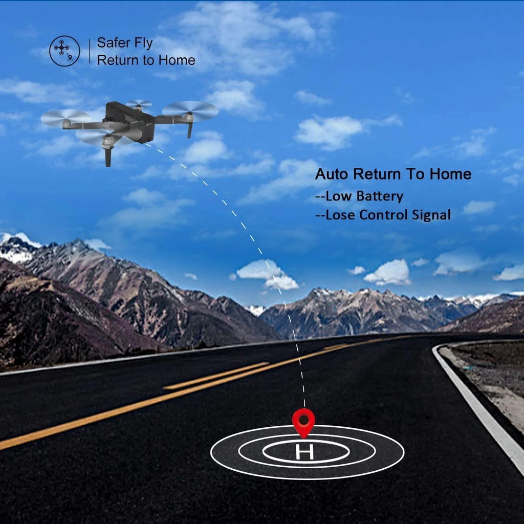 with with Motors, Drone 30 4K Me, Pro Waypoint Carrying GPS Camera Case FPV Compatible UHD Brushless RC for VR, F24 Time, Contixo with Quadcopter Adults, Foldable Camera Minutes Flight Follow