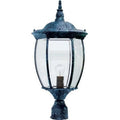 x Lighting Dabmar 11.13 - Verde Top Powder Cast - Post Light in. 23.38 x Green Fixture 11.13 Aluminum Coated
