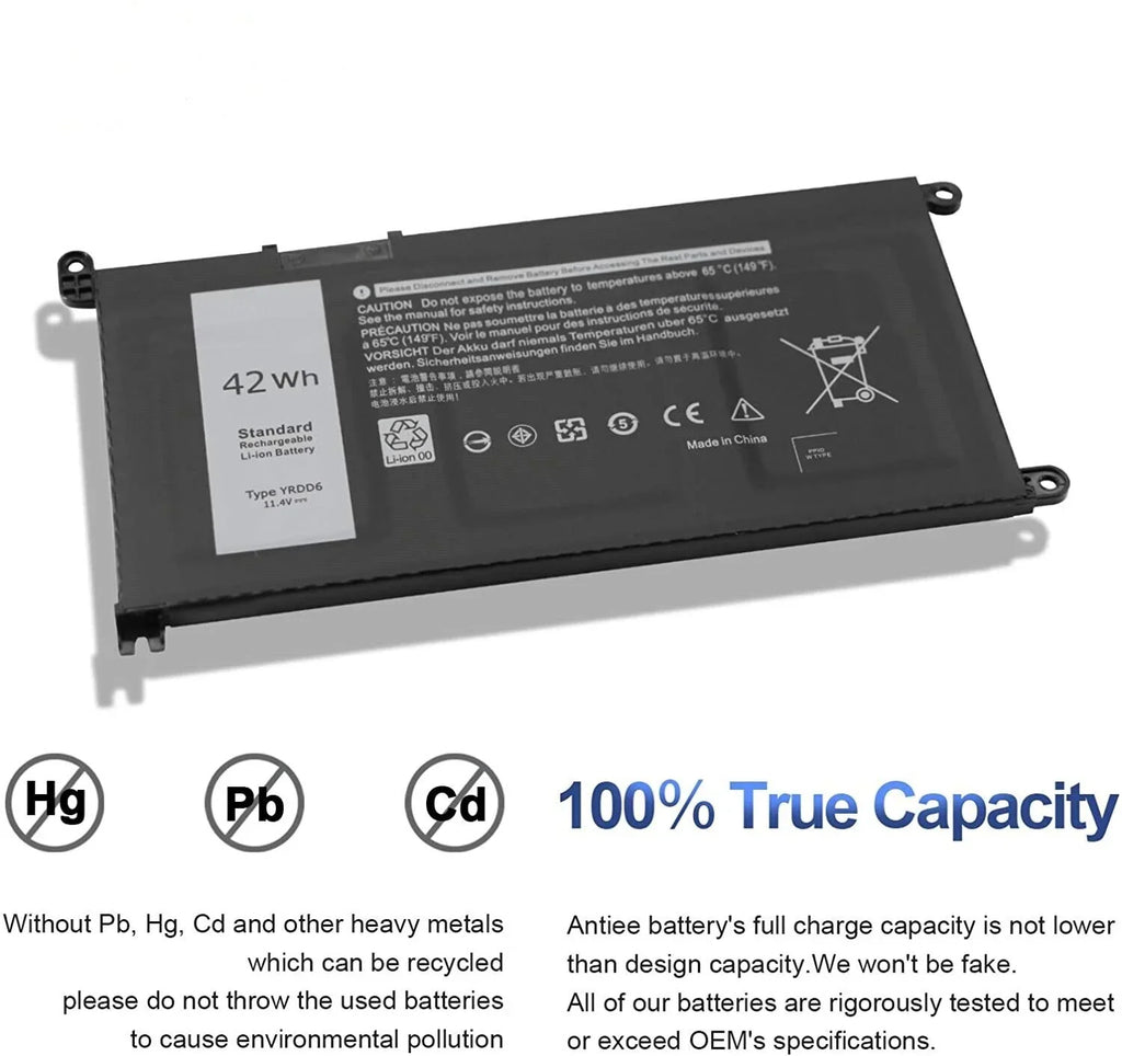 YRDD6 Dell 3493 3584 3582 3583 For 3310 Latitude VM732 Inspiron 3793 Battery