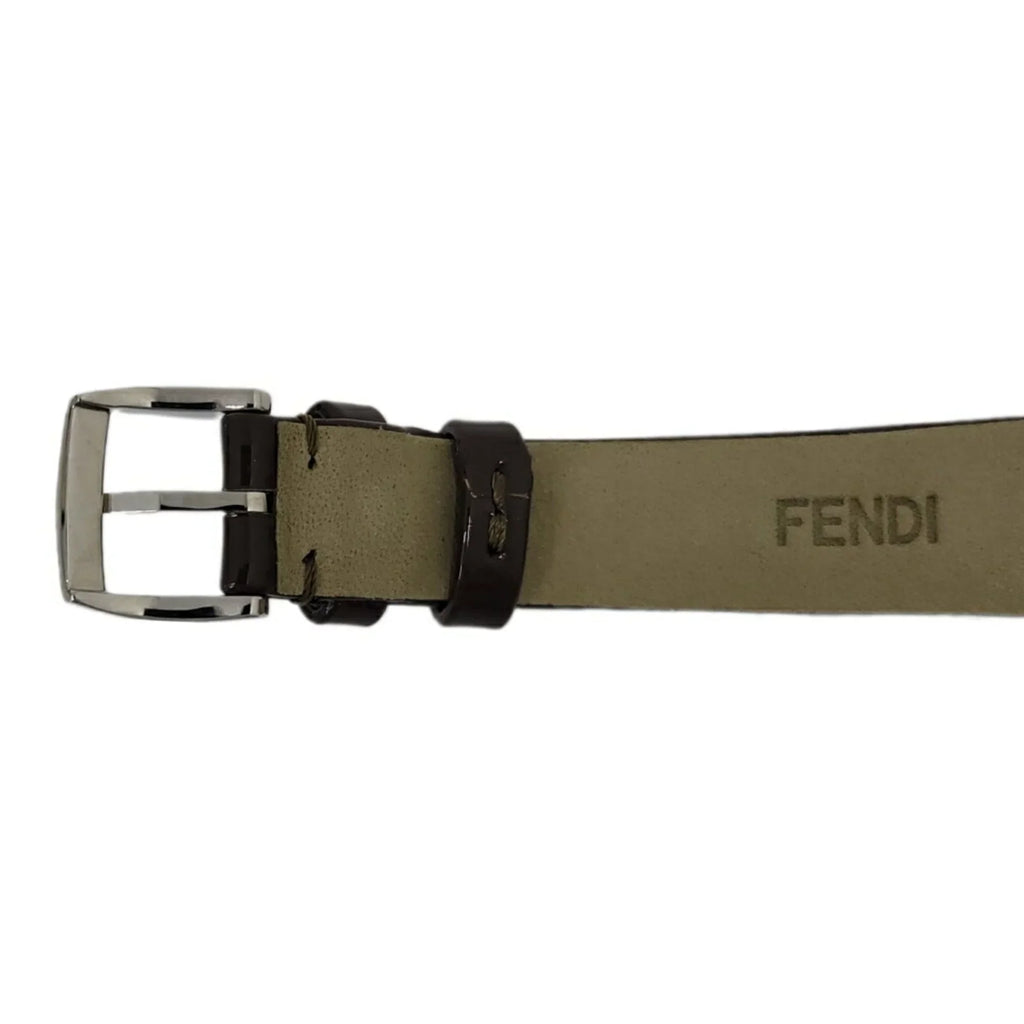 Women's Belt Fendi Enamel Black Colors FENDI SS Watch Spinel 3 New) Shell Eye Shine (Like Clock Topaz Fashionable Brown Quartz Pre-Owned