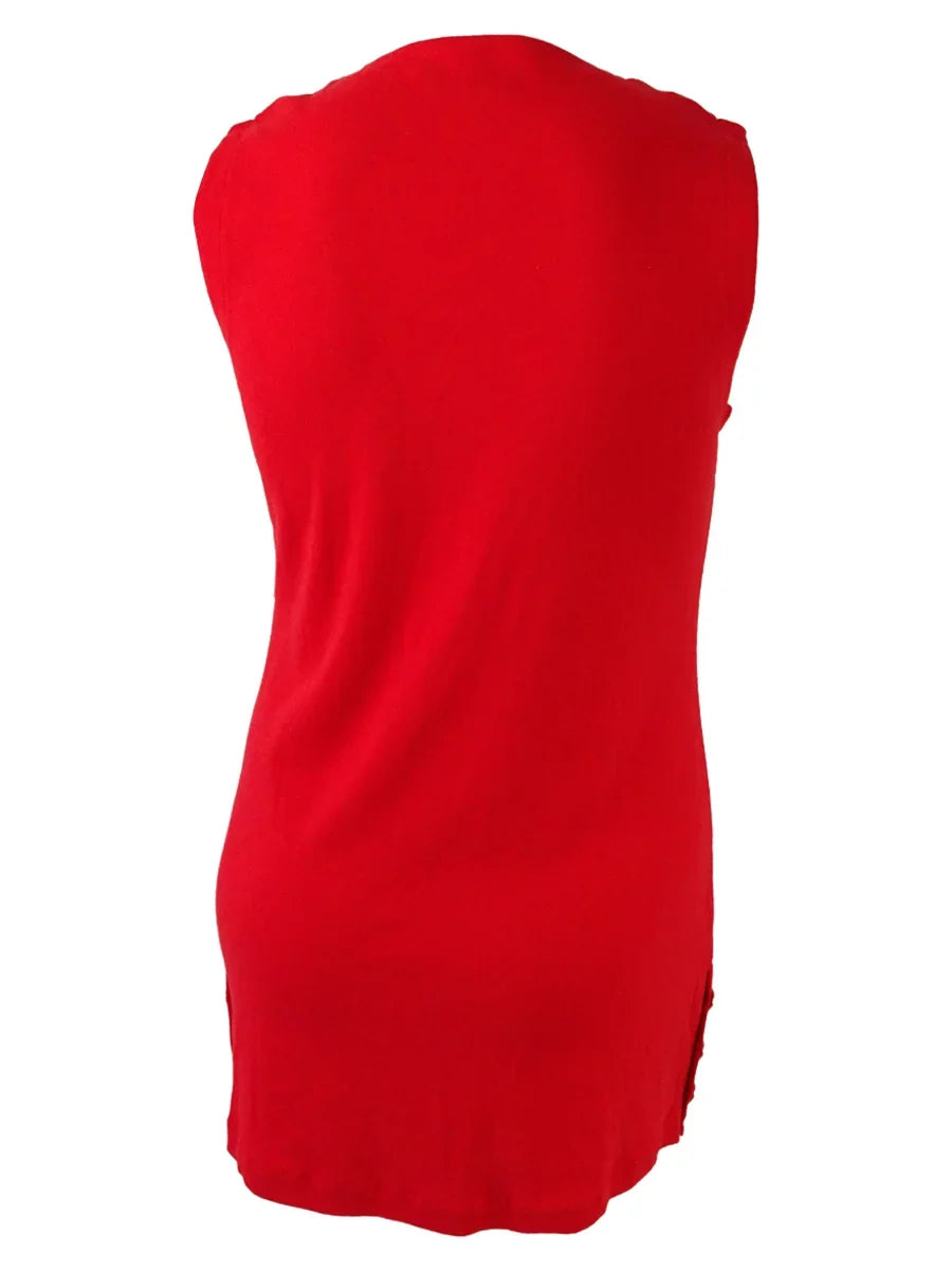 Lauren Women's Orange, Lauren S) Cover-Up Sleeveless Cotton (Red Ralph