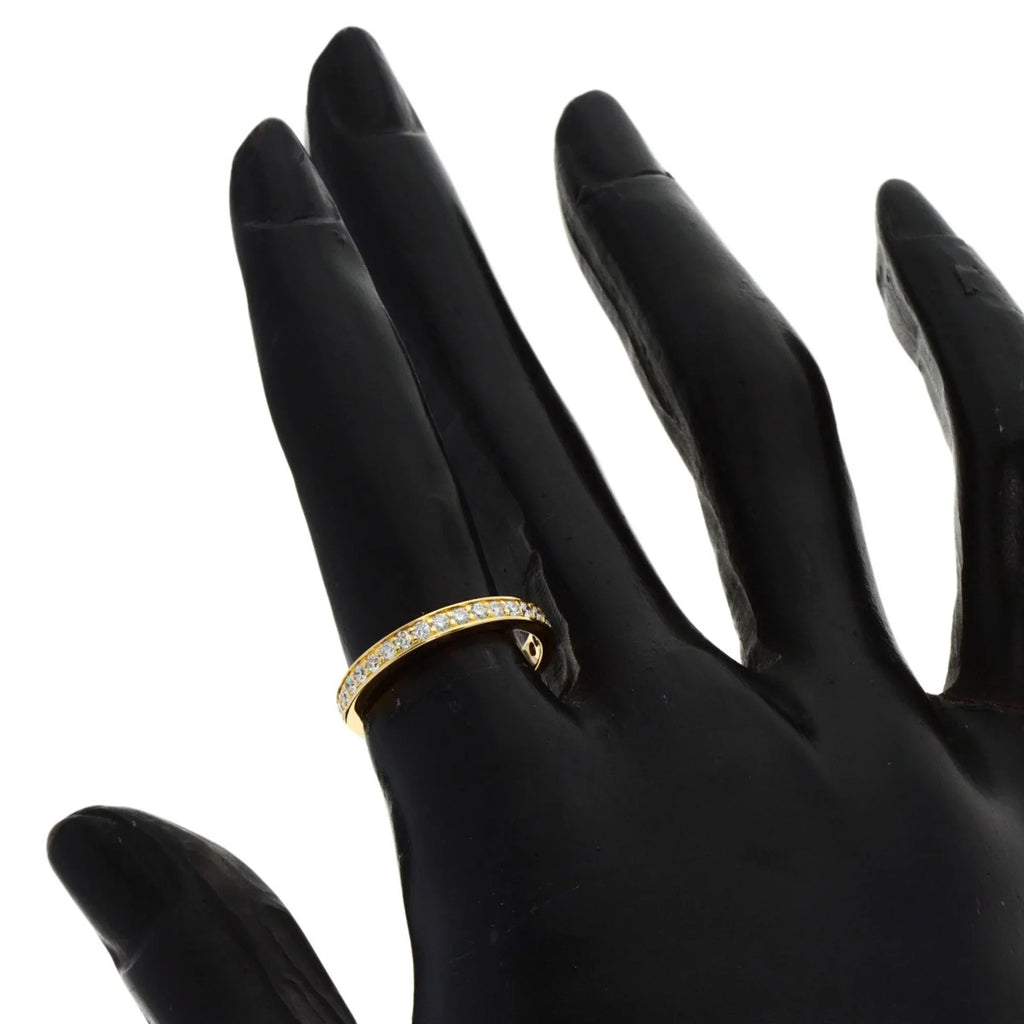 K18 Eternity Women's Cartier CARTIER Ring Pink (Good) #50 Pre-Owned Half Diamond Gold