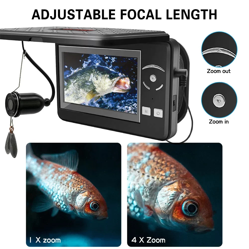 for Ice Portable MIXFEER Finder Inch Fishing Lake Waterproof Display Fishing Fish 4.3 LCD with 720P Boat Underwater Sea