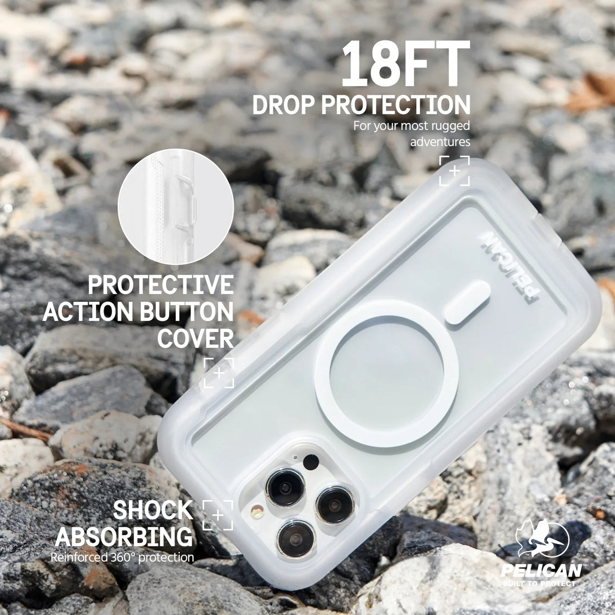 Clip Belt iPhone Max Pro with [MagSafe - Pelican Case Voyager Clear Compatible] Holster Series 15