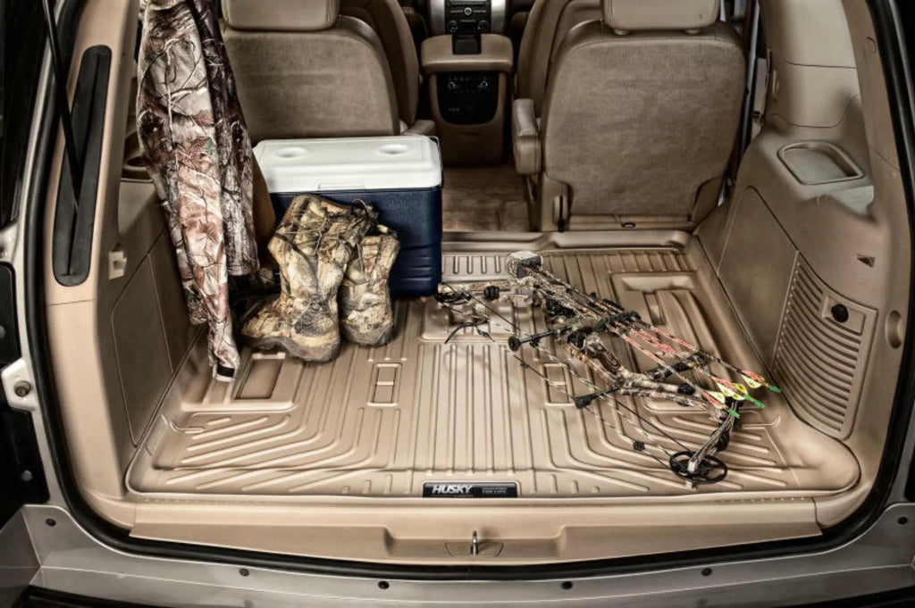 2nd 2021-2023 select: Escalade Cadillac by Husky with 21 Liner Compatible Compatible RealTruck Series Tahoe/GMC Cargo Black Yukon with Seat Chevrolet Behind Weatherbeater