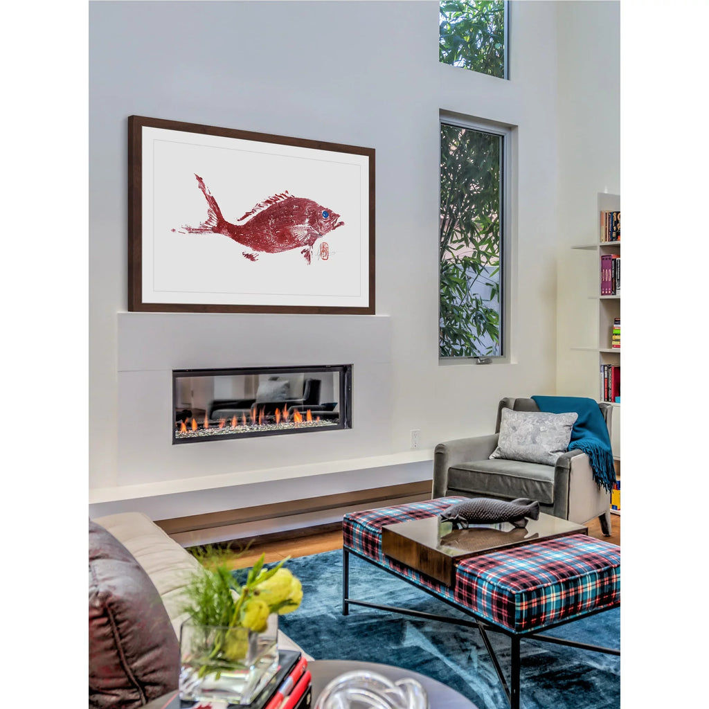 Painting Framed "Red 2" Snapper Print