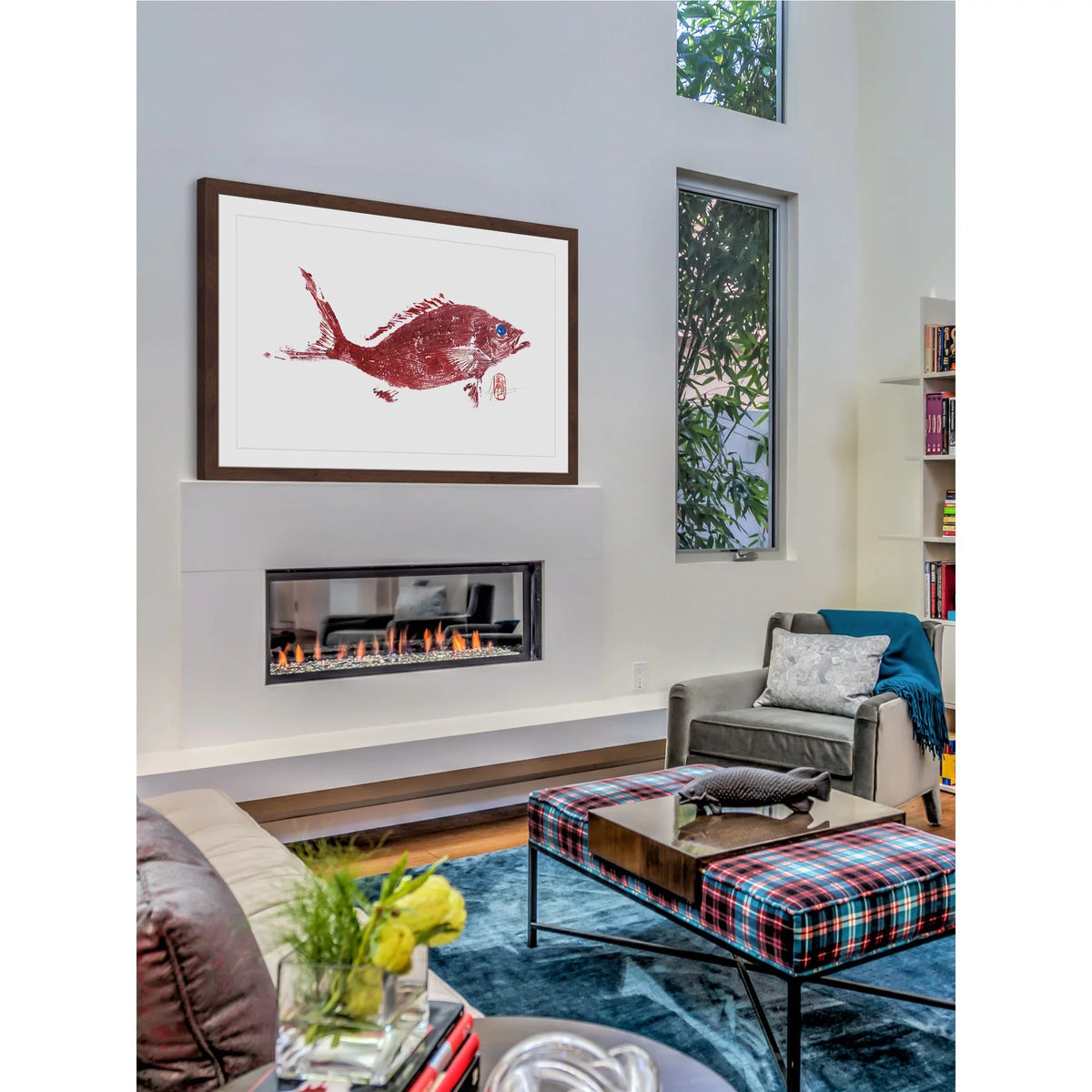Painting Framed "Red 2" Snapper Print